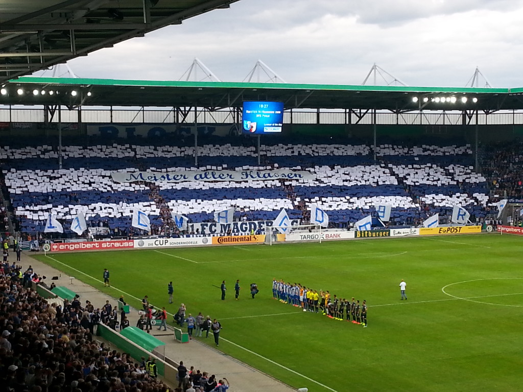 Choreo zum Spiel gegen Augsburg. Mit bestem Dank an Thorsten Kessler für das Bild!