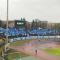Die FCM-Gästekurve bei Viktoria Berlin